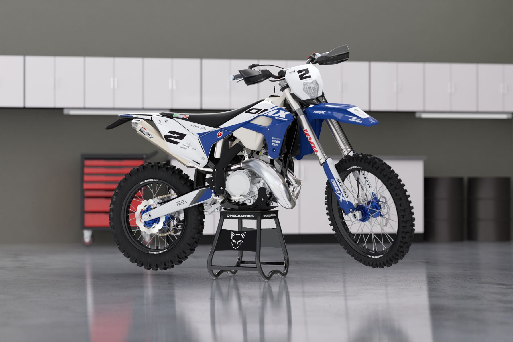 Dirt Bike Graphics for Sherco Corsa Blue Promo