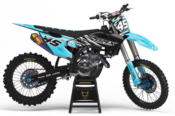 Husqvarna Dirt Bike Graphics Kit Ripcore Blue
