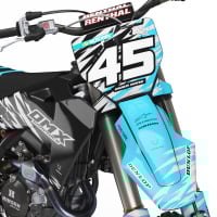 Husqvarna Dirt Bike Graphics Kit Ripcore Blue Front