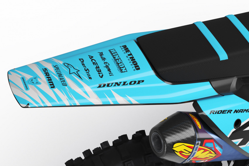 Husqvarna Dirt Bike Graphics Kit Ripcore Blue Tail