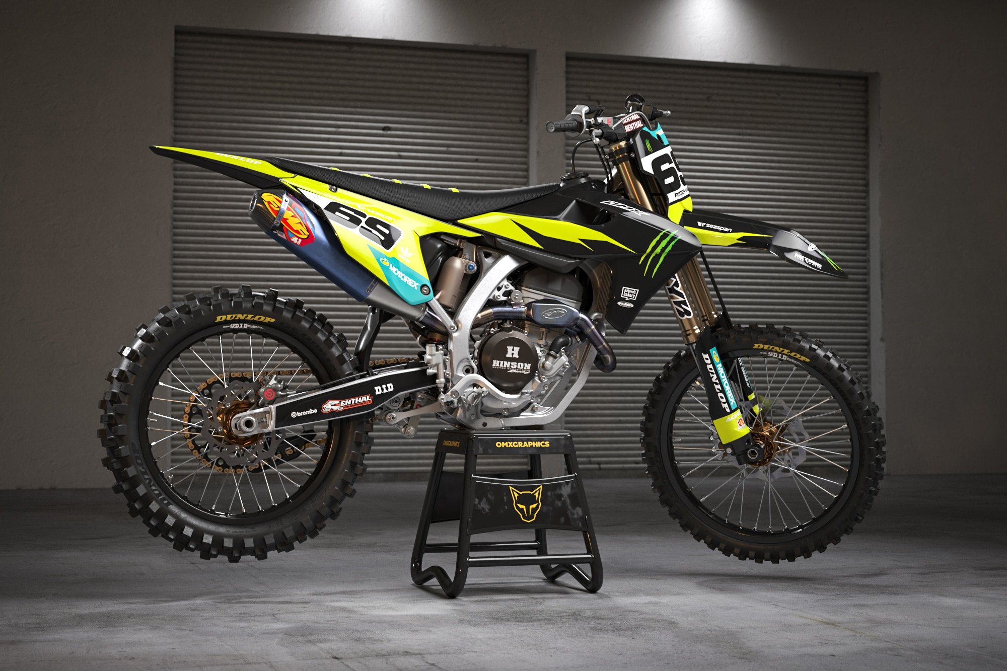 Monster Dirt Bike Graphics for Triumph Mx 2 Promo