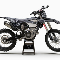 Mx Graphics Kit for Beta Dirt Bike Army Grey