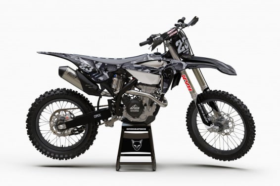 Mx Graphics Kit for Beta Dirt Bike Army Grey