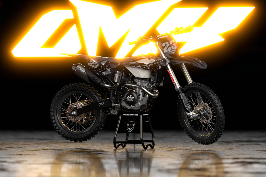 Mx Graphics Kit for Beta Dirt Bike Army Grey Promo