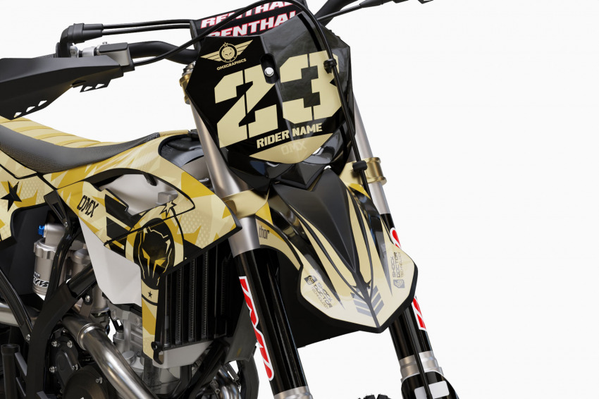 Mx Graphics Kit for Beta Dirt Bike Army Sand Front