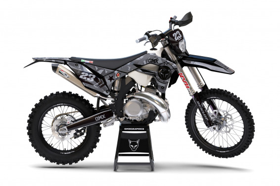 Mx Graphics Kit for Sherco Dirt Bike Army Grey