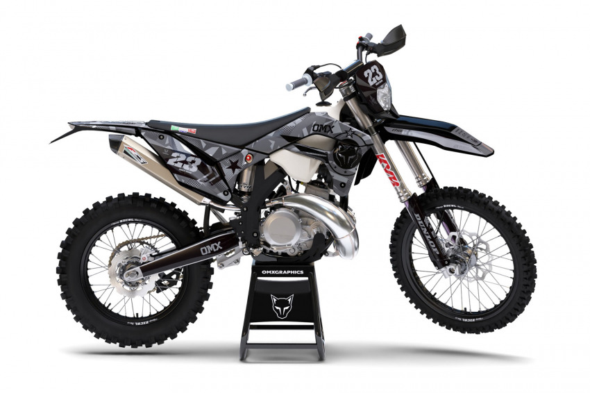 Mx Graphics Kit for Sherco Dirt Bike Army Grey