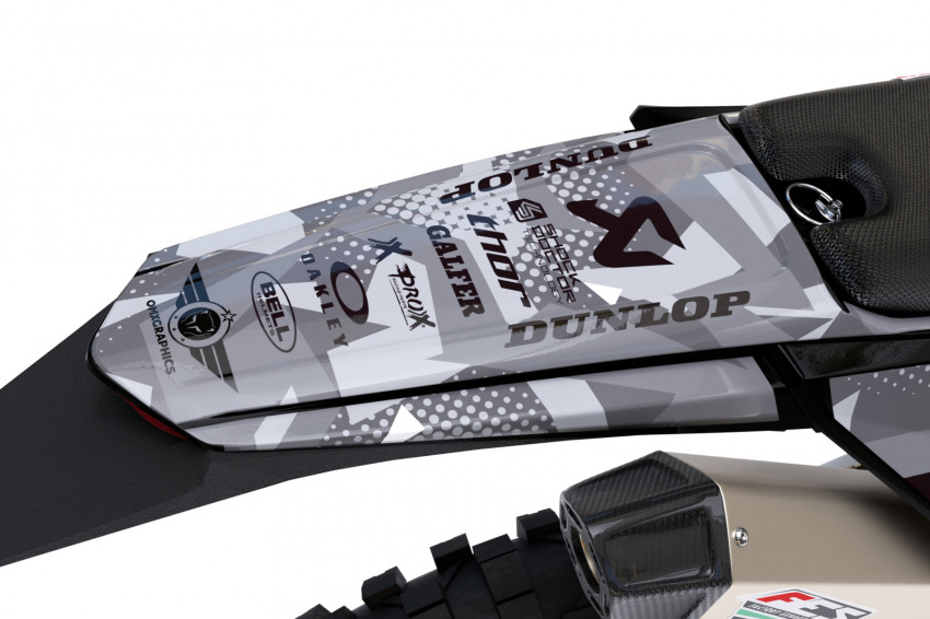 Mx Graphics Kit for Sherco Dirt Bike Army Grey Tail