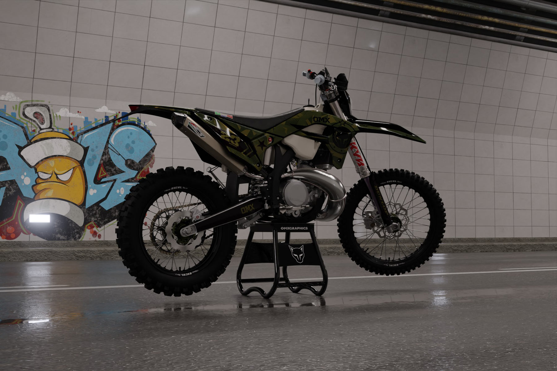 Mx Graphics Kit for Sherco Dirt Bike Army Promo