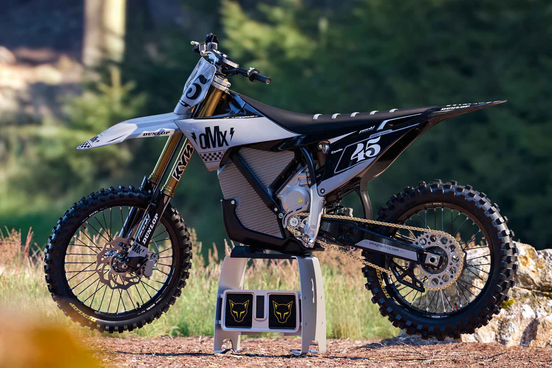 Mx Graphics Kit for Stark Varg Dirt Bike RACE Grey Promo