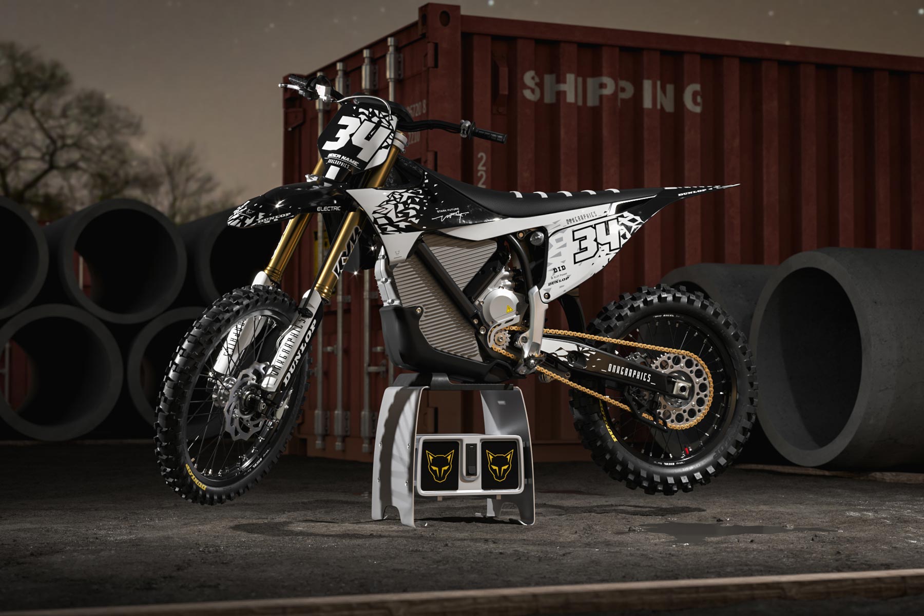 Mx Graphics Kit for Stark Varg Dirt Bike Smash Promo