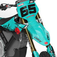 Mx Graphics Kit for Stark Varg Japan Teal Front