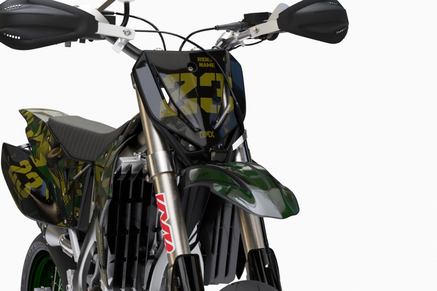 Mx Graphics Kit for TM Racing Dirt Bike Army Front