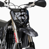 Mx Graphics Kit for TM Racing Dirt Bike Army Grey Front
