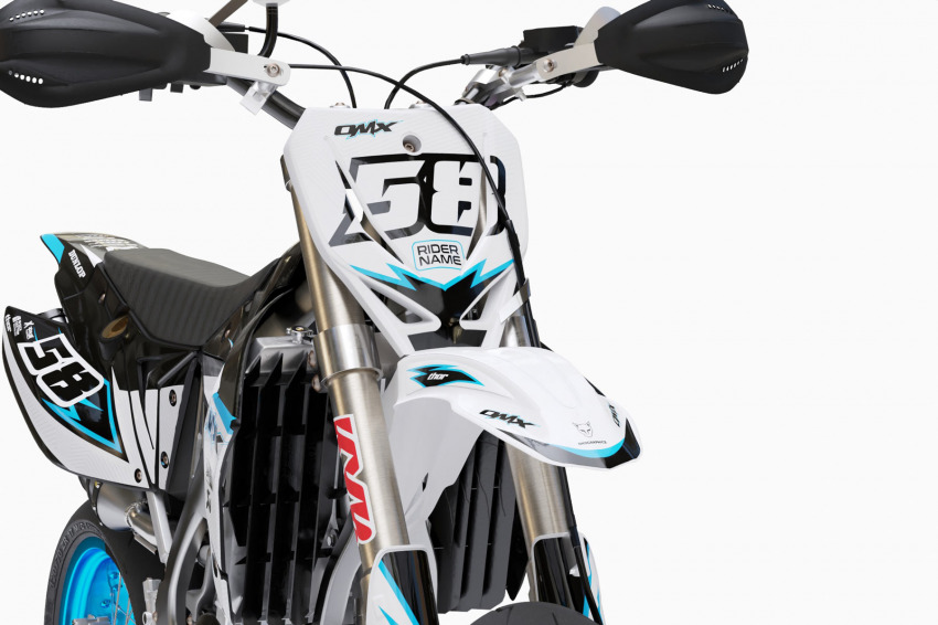 Mx Graphics Kit for TM Racing Dirt Bike Enigma Front