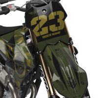 Mx Graphics for Triumph Dirt Bike ARMY Front