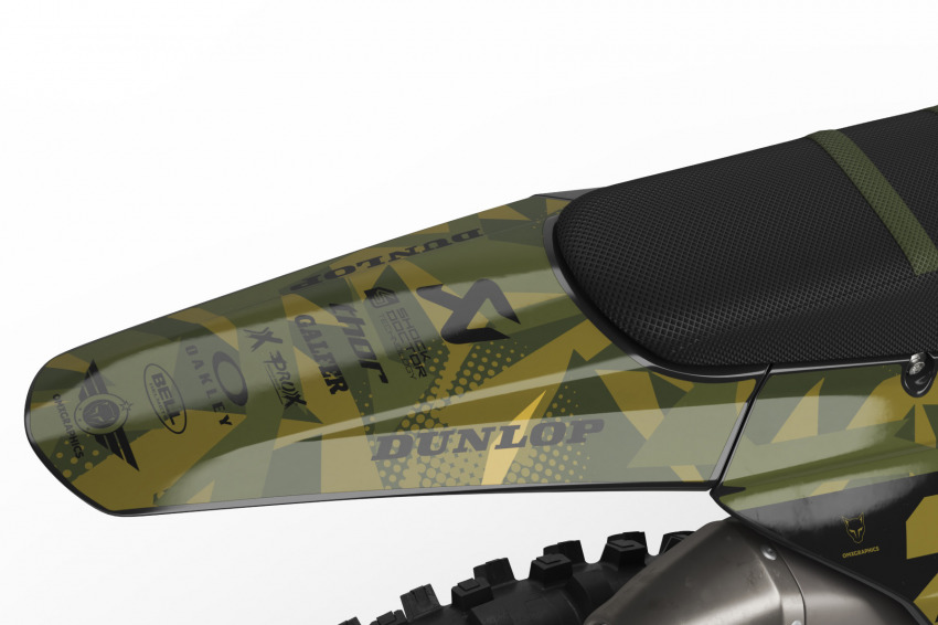 Mx Graphics for Triumph Dirt Bike ARMY Tail