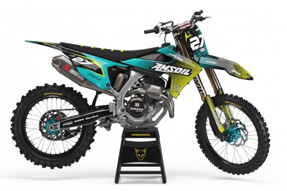 Mx Graphics for Triumph Dirt Bike Throttle Blue