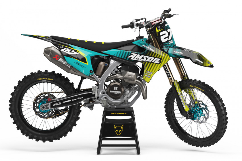 Mx Graphics for Triumph Dirt Bike Throttle Blue
