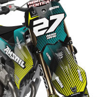 Mx Graphics for Triumph Dirt Bike Throttle Blue Front