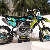 Mx Graphics for Triumph Dirt Bike Throttle Blue Promo