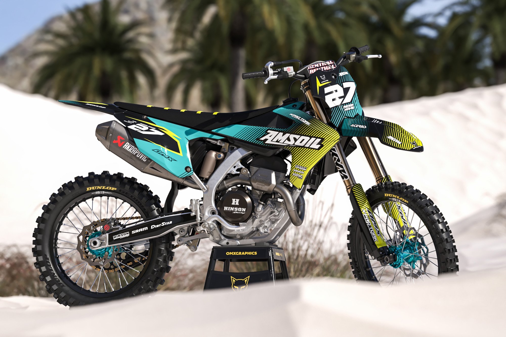 Mx Graphics for Triumph Dirt Bike Throttle Blue Promo