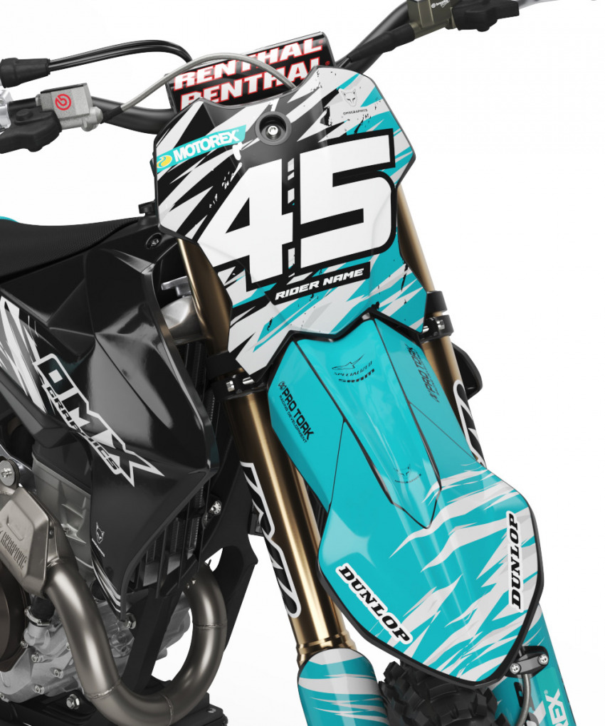 Mx Graphics for Triumph Girt Bike Ripcore Blue Front