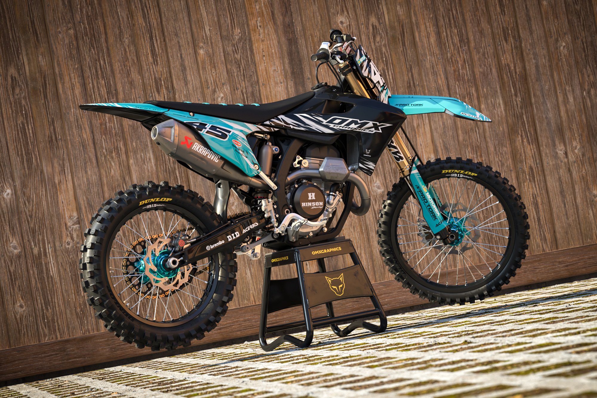 Mx Graphics for Triumph Girt Bike Ripcore Blue Promo