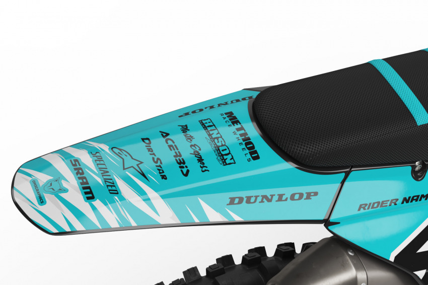 Mx Graphics for Triumph Girt Bike Ripcore Blue Tail