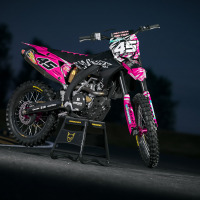Pink Mx Graphics for Suzuki Dirt Bike Ripcore Promo