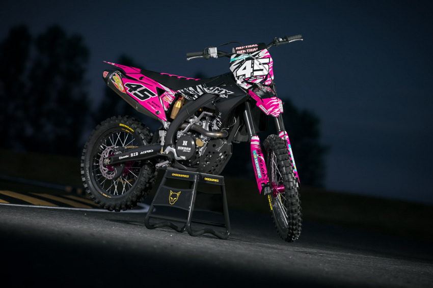 Pink Mx Graphics for Suzuki Dirt Bike Ripcore Promo