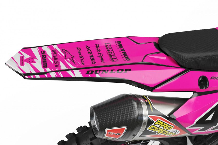 Pink Mx Graphics for Suzuki Dirt Bike Ripcore Tail