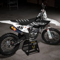 White Mx Graphics for KTM Dirt Bike Ripcore Promo