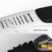 White Mx Graphics for KTM Dirt Bike Ripcore Tail