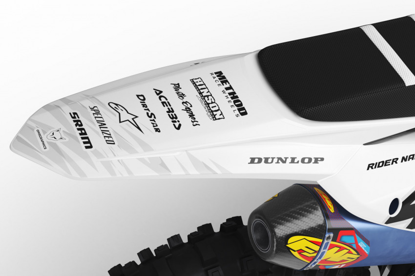 White Mx Graphics for KTM Dirt Bike Ripcore Tail