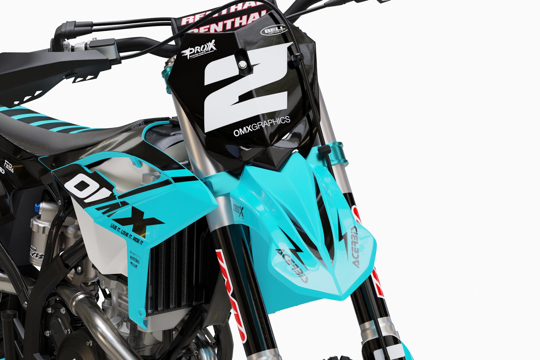 Dirt Bike Graphics for Beta Corsa Blue Front