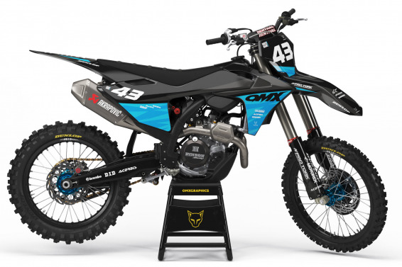 Dirt Bike Graphics for GasGas Frost Blue