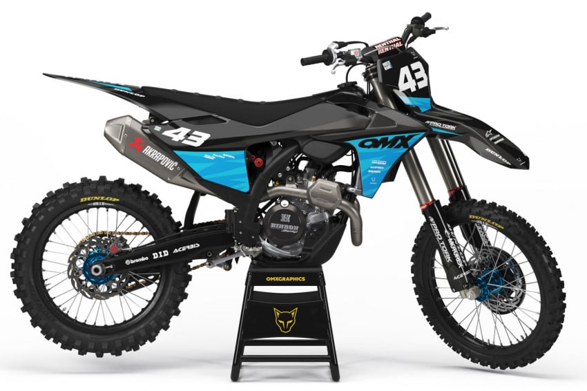Dirt Bike Graphics for GasGas Frost Blue