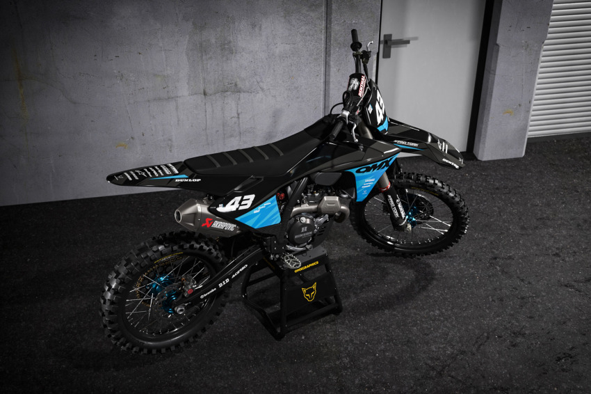 Dirt Bike Graphics for GasGas Frost Blue Promo