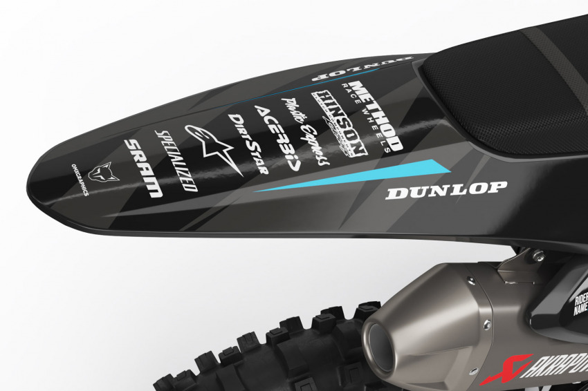 Dirt Bike Graphics for GasGas Frost Blue Tail