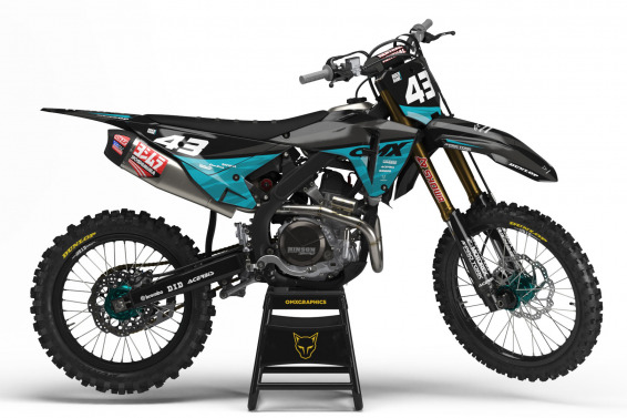 Dirt Bike Graphics for Honda Frost Blue