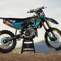 Dirt Bike Graphics for Honda Frost Blue Promo
