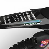 Dirt Bike Graphics for Honda Frost Blue Tail