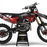 Dirt Bike Graphics for Honda Frost Red