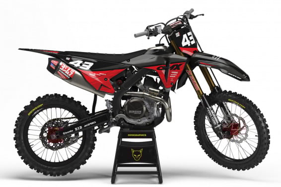 Dirt Bike Graphics for Honda Frost Red
