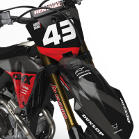 Dirt Bike Graphics for Honda Frost Red Front