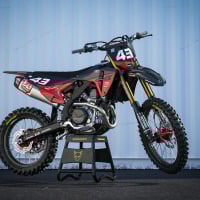 Dirt Bike Graphics for Honda Frost Red Promo