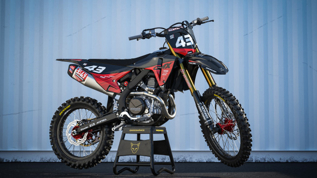 Dirt Bike Graphics for Honda Frost Red Promo