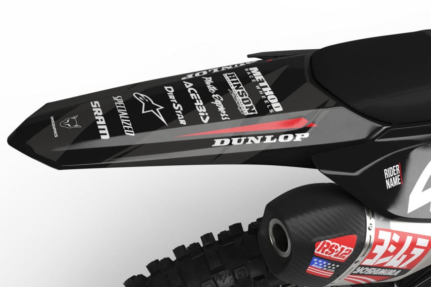 Dirt Bike Graphics for Honda Frost Red Tail
