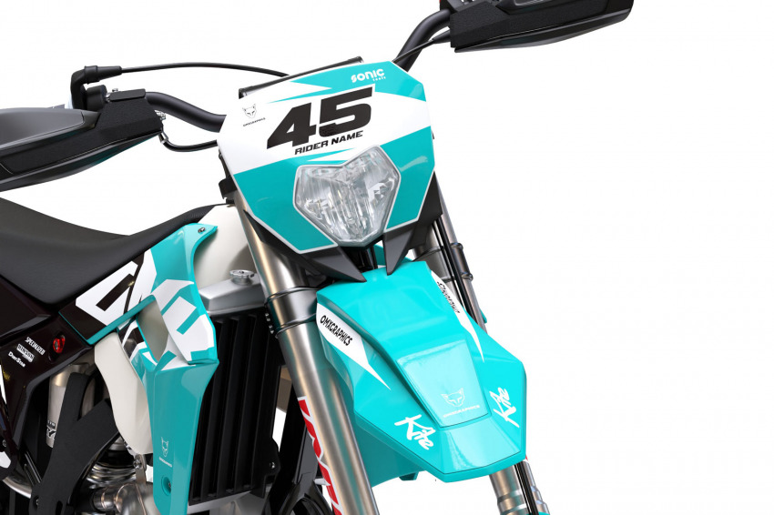 Dirt Bike Graphics for Sherco Local Blue Front